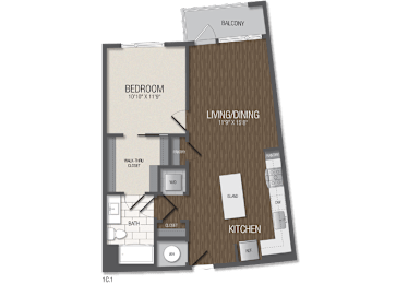 1 bed, 1 bath, 797 sqft, $2,306