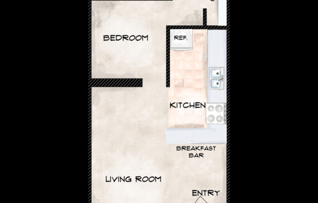 Studio, 1 bath, 400 sqft, $1,800