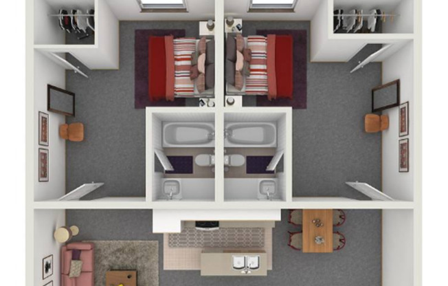 2 beds, 2 baths, 1,108 sqft, $1,993, Unit 351