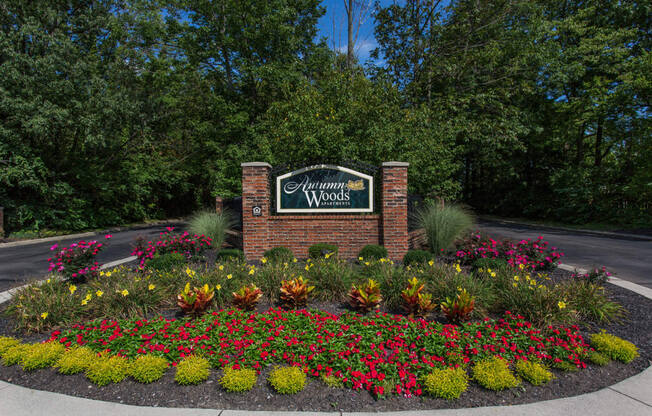 Community Entrance Sign at Autumn Woods Apartments, Ohio