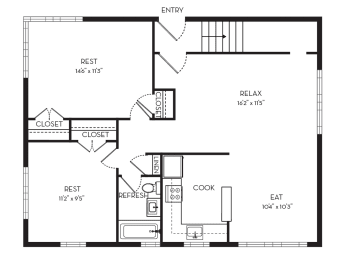 2 beds, 1 bath, 910 sqft, $2,774