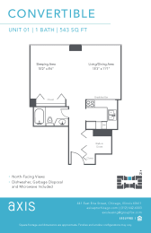 Studio, 1 bath, $2,070