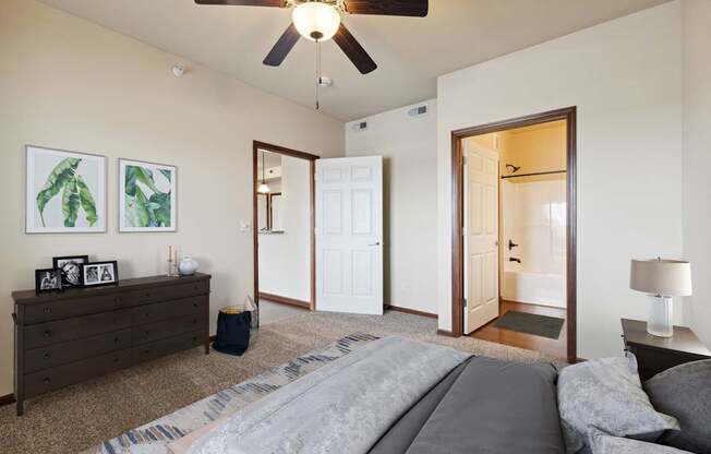 Bedroom with Plush Carpeting