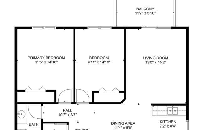 2 beds, 1 bath, 840 sqft, $865, Unit 1430-112