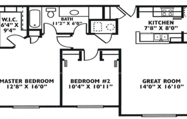 2 beds, 1 bath, 950 sqft, $1,250, Unit 34