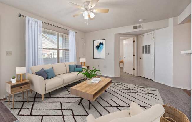 Virtually Staged Living Room at Chapel Ridge of Gallatin, Tennessee, 37066