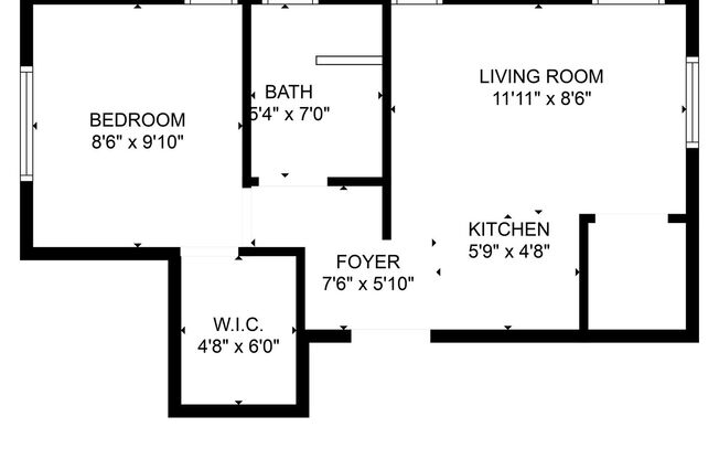 1 bed, 1 bath, $950, Unit 5