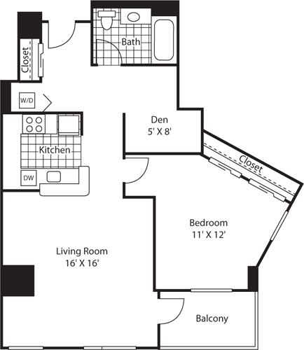 1 bed, 1 bath, 857 sqft, $2,517