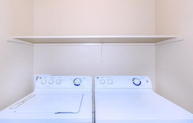 Boulder Creek provides homes with a washer-dryer