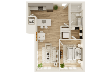 1 bed, 1 bath, 622 sqft, $1,611