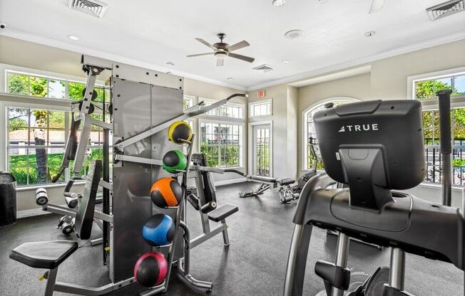 Fitness center with state-of-the-art machines