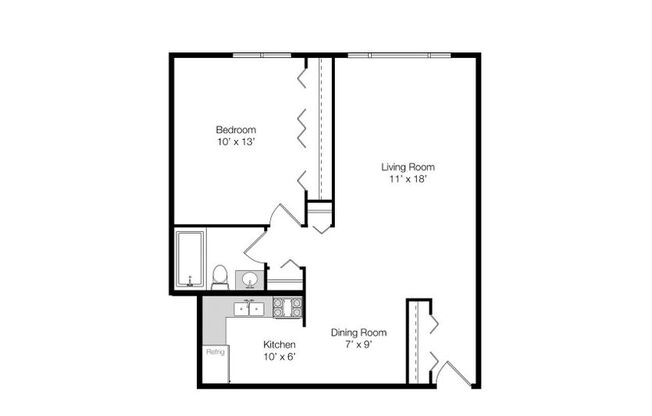 1 bed, 1 bath, 700 sqft, $1,750, Unit 519