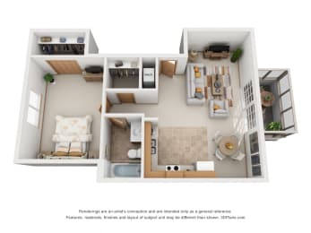 1 bed, 1 bath, 750 sqft, $1,013