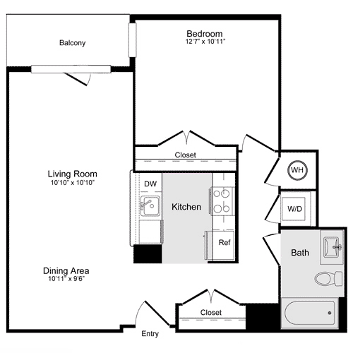 1 bed, 1 bath, 725 sqft, $2,104, Unit 230