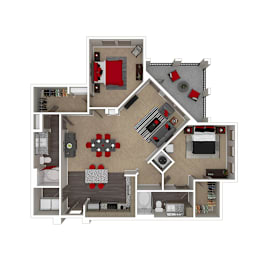 2 beds, 2 baths, 1,398 sqft, $2,450