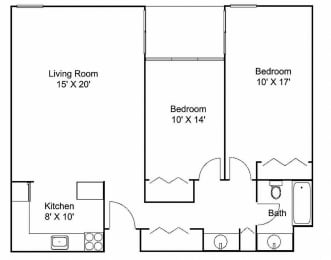 2 beds, 1 bath, 952 sqft, $1,695