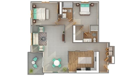 2 beds, 2 baths, 1,692 sqft, $1,840