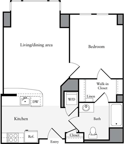 1 bed, 1 bath, 715 sqft, $3,945, Unit 23O