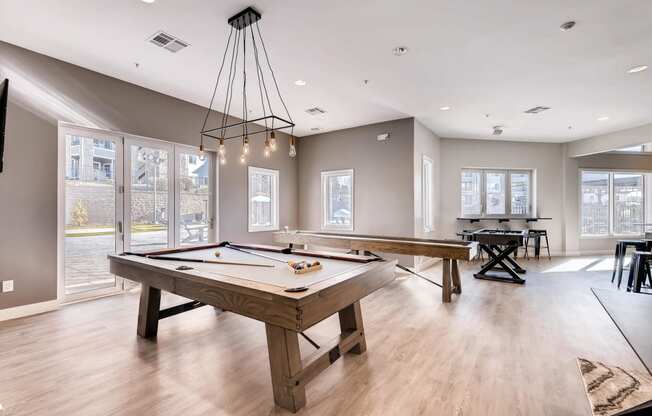 Pool table at The Fletcher Southlands, Aurora