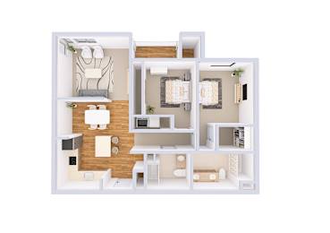 2 beds, 2 baths, 1,123 sqft, $2,494