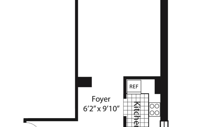 Studio, 1 bath, 577 sqft, $4,150, Unit 1-4C