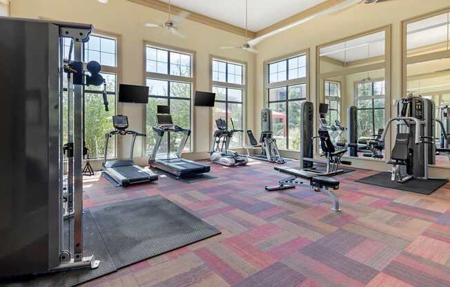 the estates with exercise equipment and windows