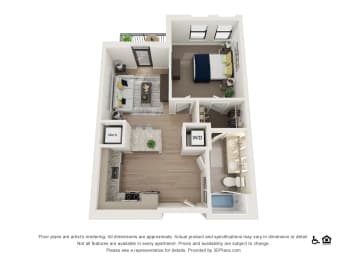1 bed, 1 bath, 733 sqft, $2,200