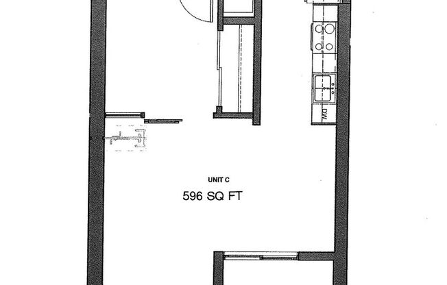 1 bed, 1 bath, 524 sqft, $1,410, Unit 408