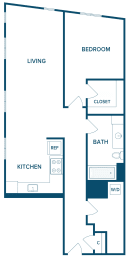 1 bed, 1 bath, 954 sqft, $2,195