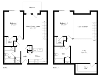 2 beds, 2 baths, 1,182 sqft, $1,325