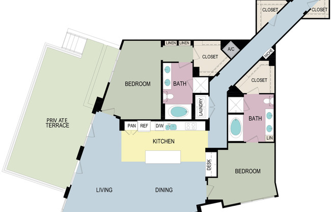 2 beds, 2 baths, 2,019 sqft, $5,775