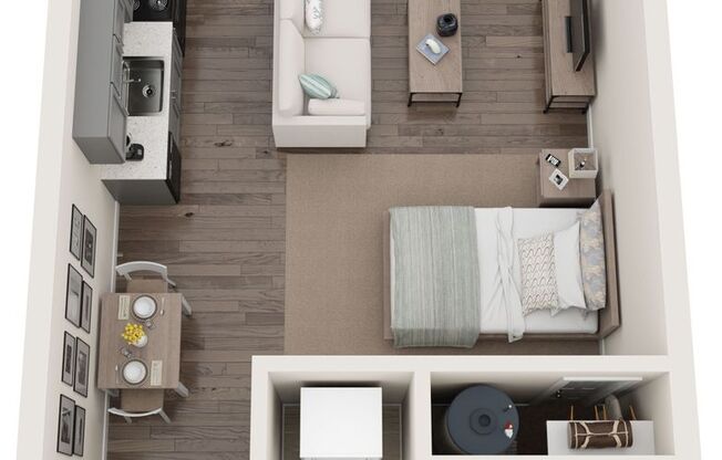 Studio, 1 bath, 458 sqft, $810, Unit 131