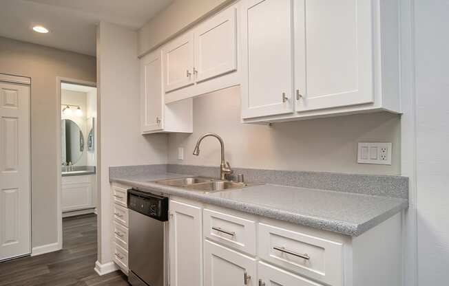 Stainless Steel Sink In Kitchen at St. Charles Oaks Apartments, Thousand Oaks