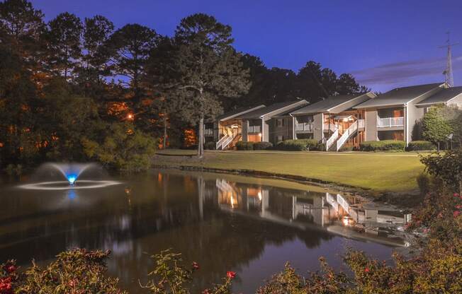 Night view at Harvard Place Apartment Homes by ICER, Lithonia