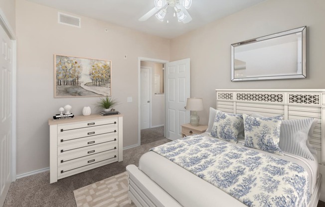 Dominium_Rosemont at Mayfield Villas_Virtually Staged Apartment Bedroom