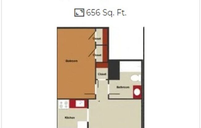 1 bed, 1 bath, 656 sqft, $1,420, Unit 3221-202