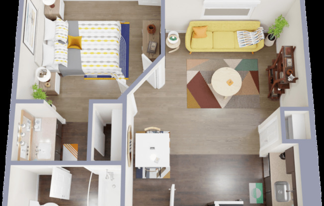 1 bed, 1 bath, 443 sqft, $1,009