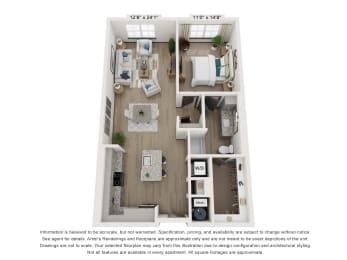 1 bed, 1 bath, 934 sqft, $1,351