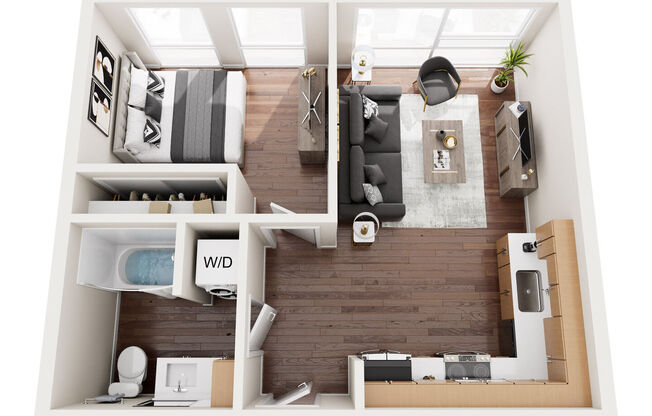 1 bed, 1 bath, 532 sqft, $2,458