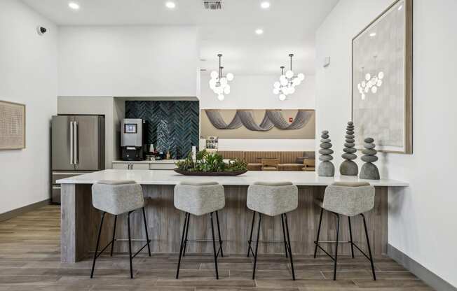 Resident clubhouse coffee bar - Acadia at Cornerstar Apartments