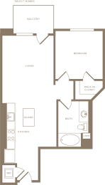 1 bed, 1 bath, 705 sqft, $3,405