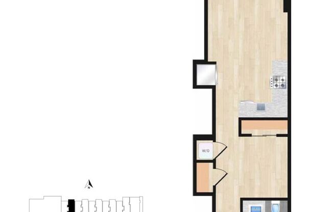 1 bed, 1 bath, $2,900, Unit 202