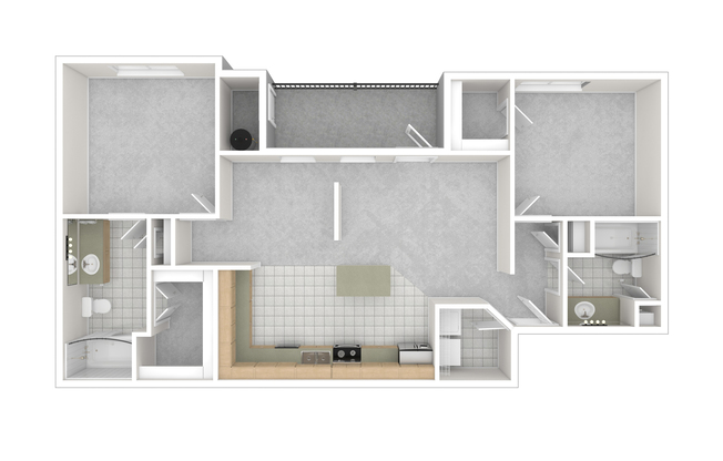 2 beds, 2 baths, 1,093 sqft, $1,425