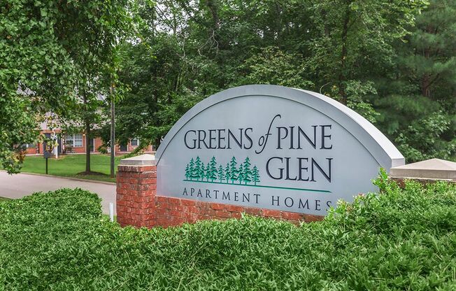Exterior sign at Greens of Pine Glen in Durham NC