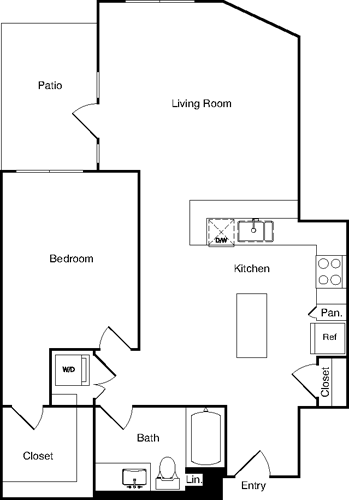 1 bed, 1 bath, 1,040 sqft, $2,632, Unit 240