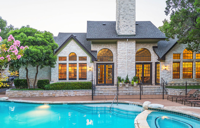 Community pool and clubhouse  at Museo, Austin