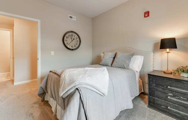 Furnished Carpeted Bedroom At Austin Place Apartments