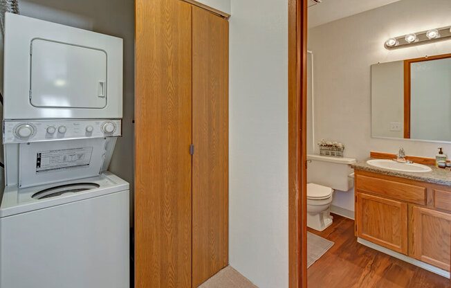 Legacy West Laundry and Bathroom