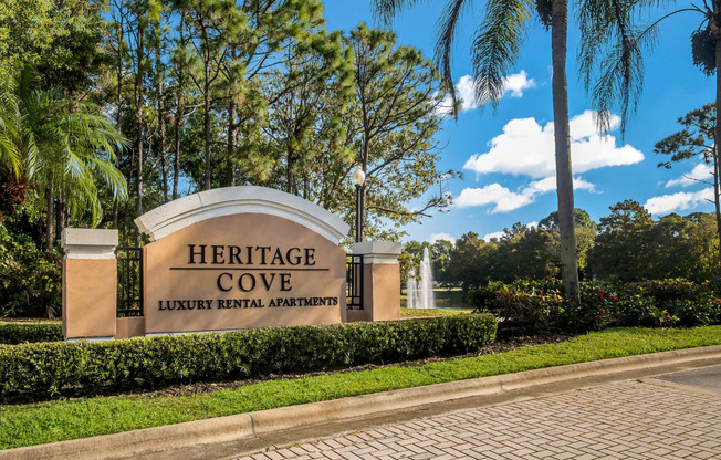 Property Entrance Signage at Heritage Cove, Stuart, Florida