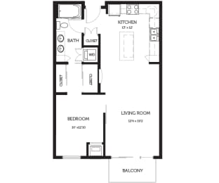 1 bed, 1 bath, $1,391